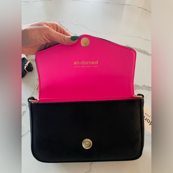 NWTs ah•dorned suede crossbody purse - Picture 3 of 5